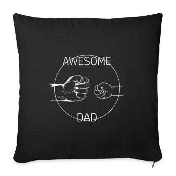 Father Papa Best Dad - Sofa pillowcase 17,3'' x 17,3'' (45 x 45 cm) - black - Front