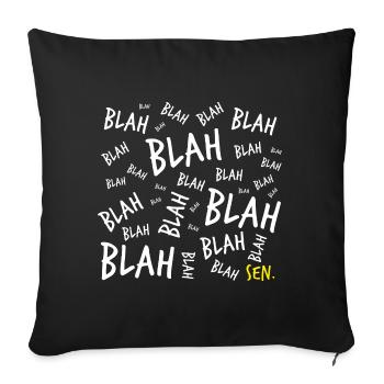 Blah blah blasen - Sofakissenbezug 45 x 45 cm - Schwarz - Vorne