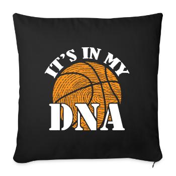 Basketball DNA - Sofa pillowcase 17,3'' x 17,3'' (45 x 45 cm) - black - Front
