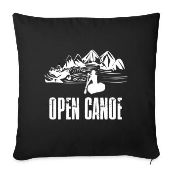 open canoe - Sofa pillowcase 17,3'' x 17,3'' (45 x 45 cm) - black - Front