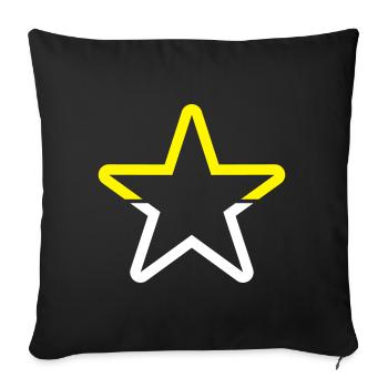 star symbol star icon - Sofa pillowcase 17,3'' x 17,3'' (45 x 45 cm) - black - Front