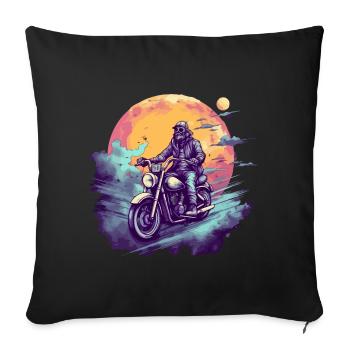 Rocker Biker Chopper - Sofa pillowcase 17,3'' x 17,3'' (45 x 45 cm) - black - Front