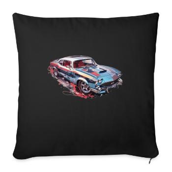 Cooles Auto mit bunten Farben - Sofakissenbezug 45 x 45 cm - Schwarz - Vorne