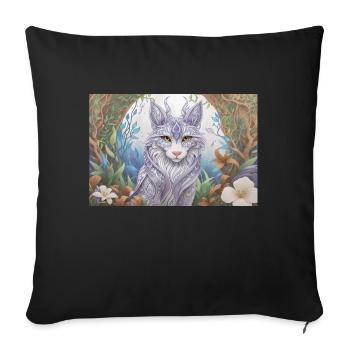 Mystic Animal 17 - Sofa pillowcase 17,3'' x 17,3'' (45 x 45 cm) - black - Front