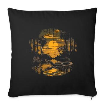 Serpent Anaconda - Housse de coussin décorative 45 x 45 cm - noir - Devant
