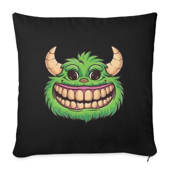 Streetstyle Monster Graffiti Kunst Streetart - Sofakissenbezug 45 x 45 cm - Schwarz - Vorne