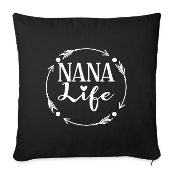 Nana Life - Sofa pillowcase 17,3'' x 17,3'' (45 x 45 cm) - black - Front