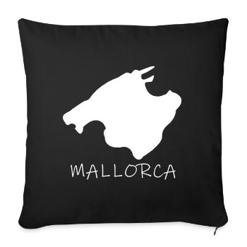 Majorque - Housse de coussin décorative 45 x 45 cm - noir - Devant