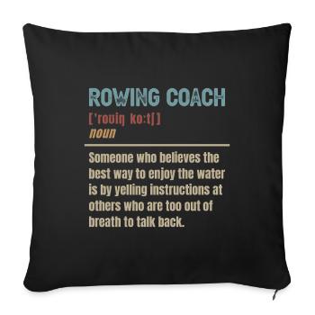 Rowing Coach Definition Rowing Boat Rowers - Sofa pillowcase 17,3'' x 17,3'' (45 x 45 cm) - black - Front