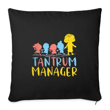 Tantrum Manager Nursery Childcare - Sofa pillowcase 17,3'' x 17,3'' (45 x 45 cm) - black - Front