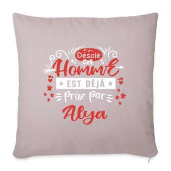 Cadeau Homme déja pris par Alya - Housse de coussin décorative 45 x 45 cm - taupe clair - Devant