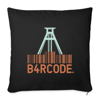 B4RCODE. Bochum - Housse de coussin décorative 45 x 45 cm - noir - Devant