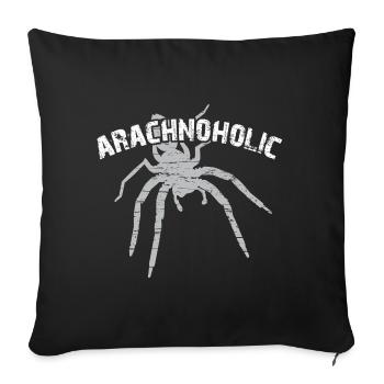 Arachnoholic Spiderfan I love tarantulas - Sofa pillowcase 17,3'' x 17,3'' (45 x 45 cm) - black - Front