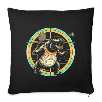 Shuttlecock - Sofa pillowcase 17,3'' x 17,3'' (45 x 45 cm) - black - Front