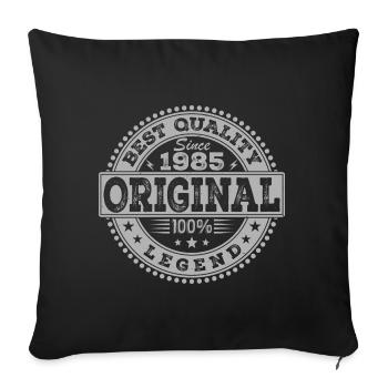 39. Geburtstag Original 1985 Vintage Geschenk - Sofakissenbezug 45 x 45 cm - Schwarz - Vorne