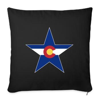 Colorado Fan T-Shirt – Mountains & Adventure - Sofa pillowcase 17,3'' x 17,3'' (45 x 45 cm) - black - Front