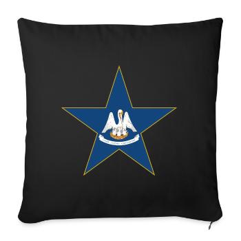 Louisiana Fan T-Shirt – Perfect for fans! - Sofa pillowcase 17,3'' x 17,3'' (45 x 45 cm) - black - Front
