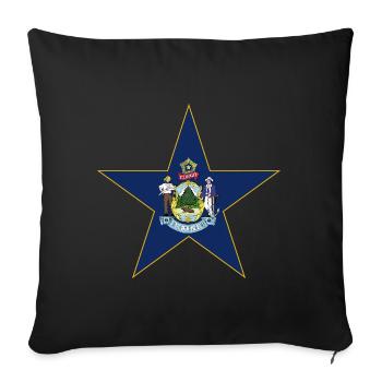 Maine Fan T-Shirt – Perfect for fans! - Sofa pillowcase 17,3'' x 17,3'' (45 x 45 cm) - black - Front