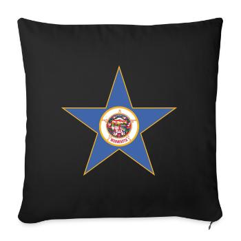 Minnesota Fan T-Shirt – Parfait pour les fans ! - Housse de coussin décorative 45 x 45 cm - noir - Devant