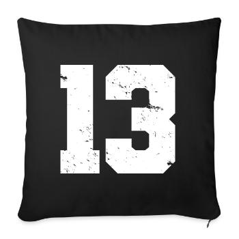 Cool Number 13 - 13 ans 13th Birthday Gift - Housse de coussin décorative 45 x 45 cm - noir - Devant