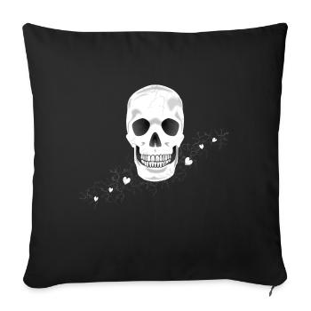 Skull - Sofa pillowcase 17,3'' x 17,3'' (45 x 45 cm) - black - Front
