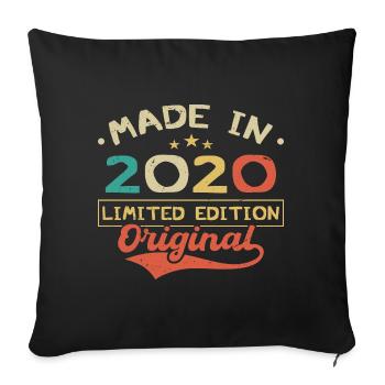 Made in 2020 | Limited Edition 2020 | Original - Sofa pillowcase 17,3'' x 17,3'' (45 x 45 cm) - black - Front