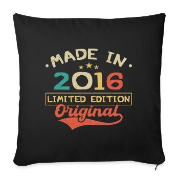 Made in 2016 | Limited Edition 2016 | Original - Sofa pillowcase 17,3'' x 17,3'' (45 x 45 cm) - black - Front