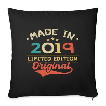 Made in 2019 | Limited Edition 2019 | Original - Sofa pillowcase 17,3'' x 17,3'' (45 x 45 cm) - black - Front
