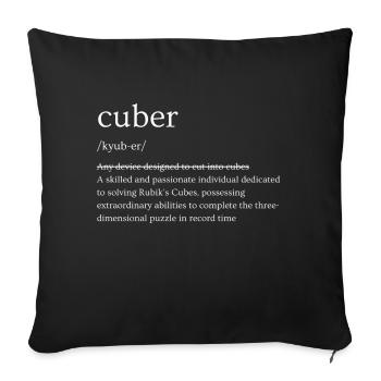 Cuber definition - Sofa pillowcase 17,3'' x 17,3'' (45 x 45 cm) - black - Front
