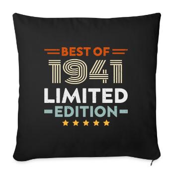 Retro 1941 Vintage 83rd Birthday Gift 83 Years Old - Sofa pillowcase 17,3'' x 17,3'' (45 x 45 cm) - black - Front
