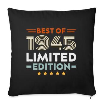 Retro 1945 Vintage Gift 79th Birthday 79 Years - Sofa pillowcase 17,3'' x 17,3'' (45 x 45 cm) - black - Front