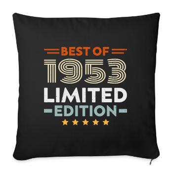 Retro 1953 Vintage Gift 71st Birthday 71 Years - Sofa pillowcase 17,3'' x 17,3'' (45 x 45 cm) - black - Front
