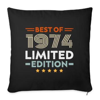 Retro 1963 Vintage Gift 61st Birthday 61 Years - Sofa pillowcase 17,3'' x 17,3'' (45 x 45 cm) - black - Front