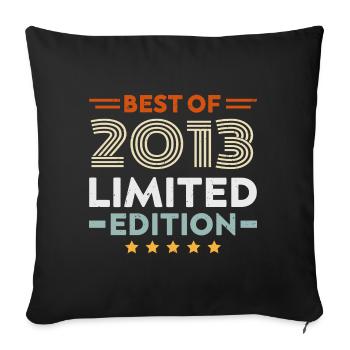 Retro 2013 Vintage Gift 11th Anniversary 11 Years - Sofa pillowcase 17,3'' x 17,3'' (45 x 45 cm) - black - Front