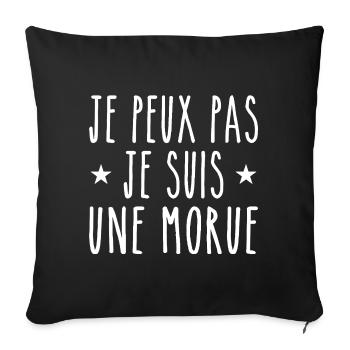 I can't I'm a cod - Sofa pillowcase 17,3'' x 17,3'' (45 x 45 cm) - black - Front