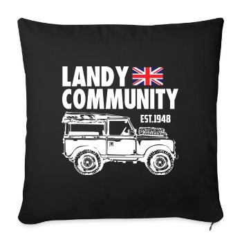 Landy Community - Sofakissenbezug 45 x 45 cm - Schwarz - Vorne