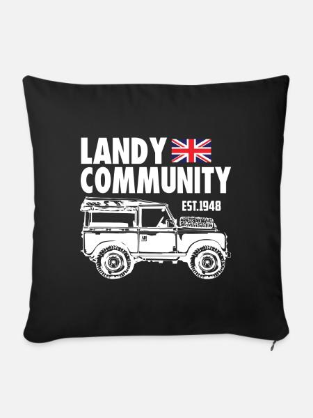 Landy Community - Sofakissenbezug 45 x 45 cm - Schwarz