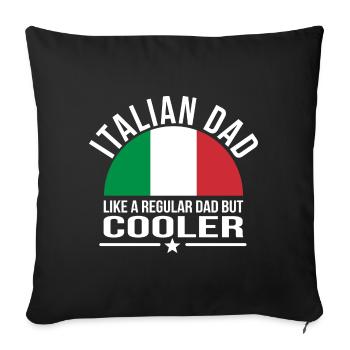 Italy father gift - Sofa pillowcase 17,3'' x 17,3'' (45 x 45 cm) - black - Front
