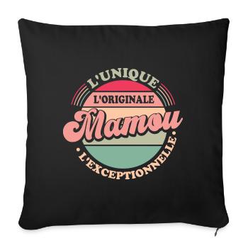 L'unique l'originale Mamou l'exceptionnelle Cadeau - Housse de coussin décorative 45 x 45 cm - noir - Devant