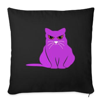Fat CAT fetter Kater Galahad Histoire - Housse de coussin décorative 45 x 45 cm - noir - Devant