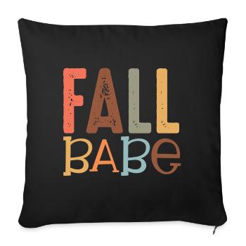 Fall Babe - Sofa pillowcase 17,3'' x 17,3'' (45 x 45 cm) - black - Front