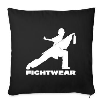 Shaolin fighter with sword | Fightwear - Sofa pillowcase 17,3'' x 17,3'' (45 x 45 cm) - black - Front