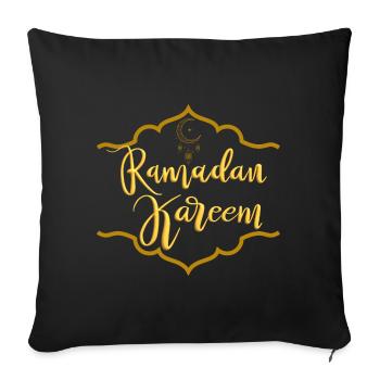 Ramadan Kareem Golden Logo - Sofa pillowcase 17,3'' x 17,3'' (45 x 45 cm) - black - Front