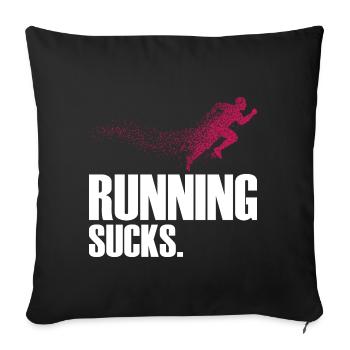 Courir Sucks - Housse de coussin décorative 45 x 45 cm - noir - Devant
