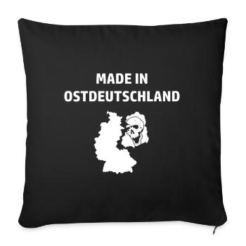 Made in Ostdeutschland - Sofakissenbezug 45 x 45 cm - Schwarz - Vorne