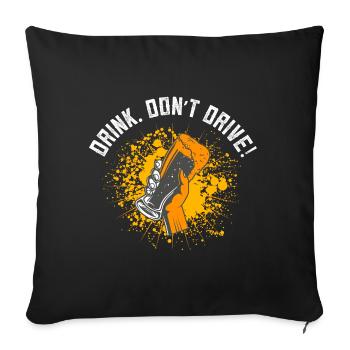 Benzinpreise Autofahrer Tankrabatt Drink Bier - Sofakissenbezug 45 x 45 cm - Schwarz - Vorne