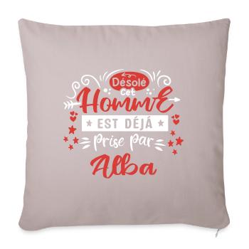 Cadeau Homme déja pris par Alba - Housse de coussin décorative 45 x 45 cm - taupe clair - Devant