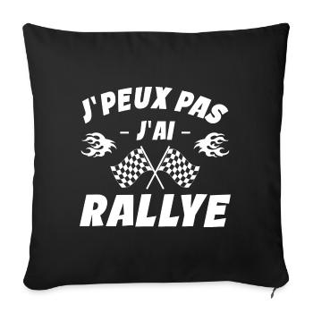 Je Peux Pas J'ai Rallye - Housse de coussin décorative 45 x 45 cm - noir - Devant