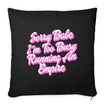 Busy Empire Runner | Couleurs changeantes - Housse de coussin décorative 45 x 45 cm - noir - Devant