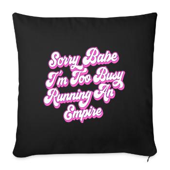 Busy Empire Runner | Couleurs changeantes - Housse de coussin décorative 45 x 45 cm - noir - Devant